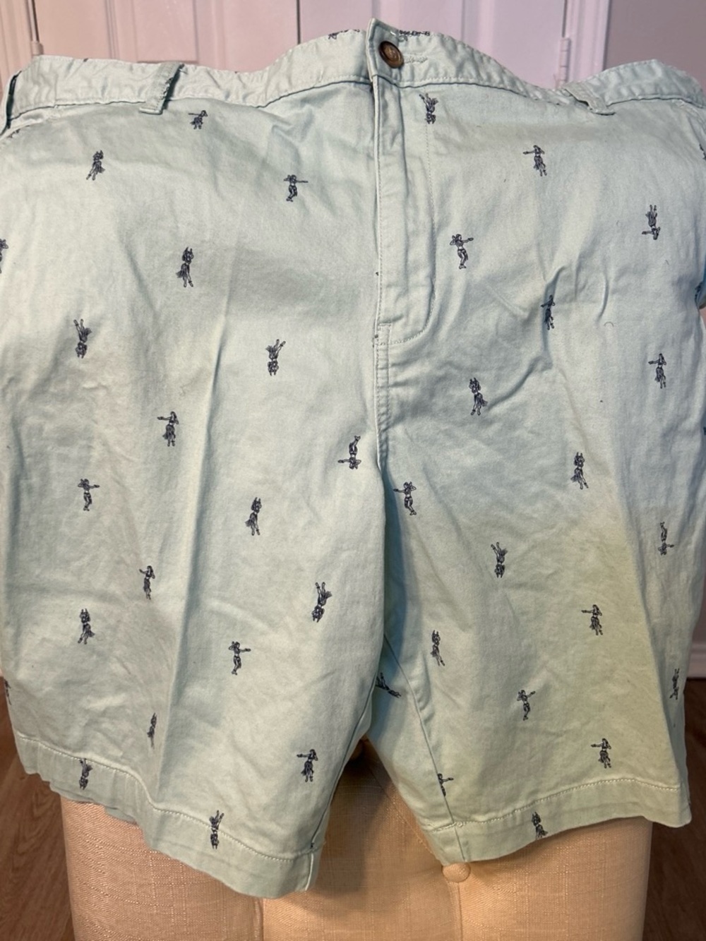George Mint Green Printed Flat Front Men's Shorts - Picture 3 of 3